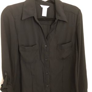 Black button up blouse